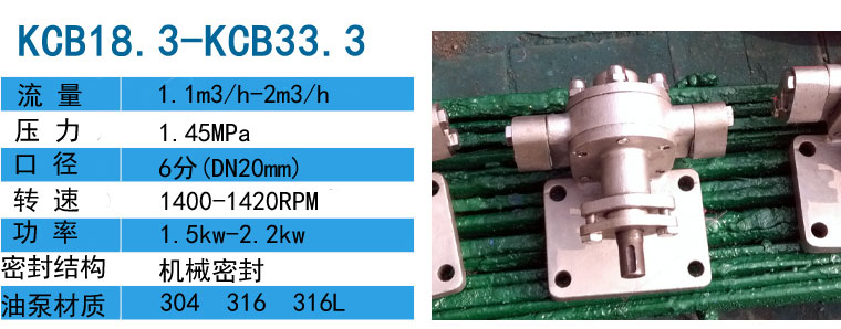 KCB不銹鋼齒輪油泵